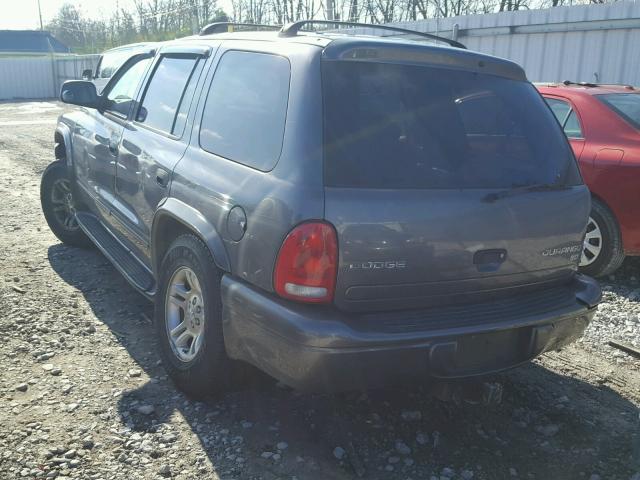 1D4HS48N93F557921 - 2003 DODGE DURANGO SL GRAY photo 3