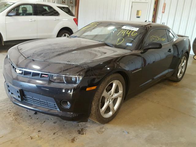 2G1FD1E32F9227446 - 2015 CHEVROLET CAMARO LT BLACK photo 2