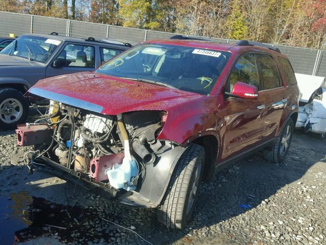 1GKLVMED3AJ150279 - 2010 GMC ACADIA SLT RED photo 2