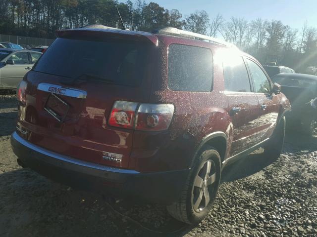 1GKLVMED3AJ150279 - 2010 GMC ACADIA SLT RED photo 4