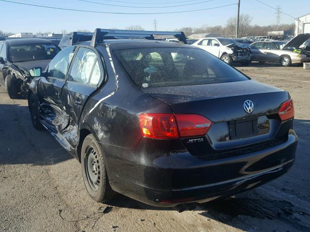 3VW2K7AJ7DM287520 - 2013 VOLKSWAGEN JETTA BASE 黑色 照片 3