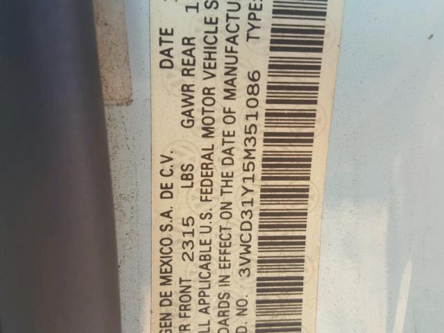 3VWCD31Y15M351086 - 2005 VOLKSWAGEN NEW BEETLE ლურჯი ფოტო 10