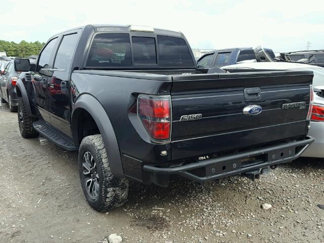 1FTFW1R62DFC79573 - 2013 FORD F150 SVT R BLACK photo 3