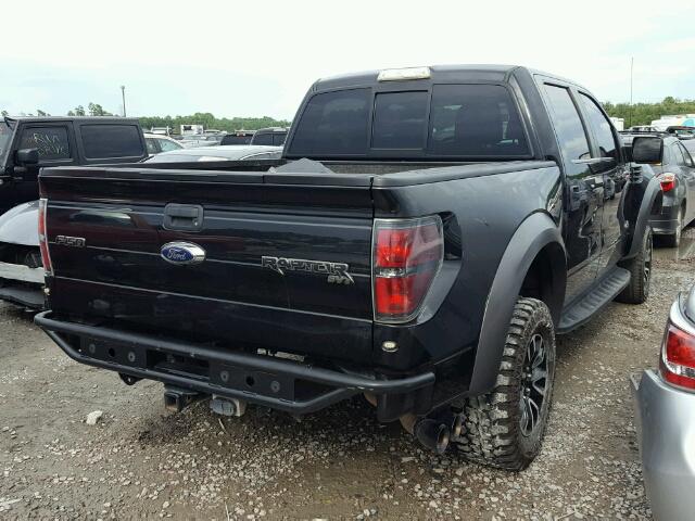 1FTFW1R62DFC79573 - 2013 FORD F150 SVT R BLACK photo 4