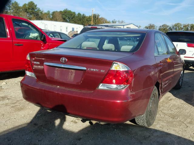 4T1BE32K65U396859 - 2005 TOYOTA CAMRY LE RED photo 4