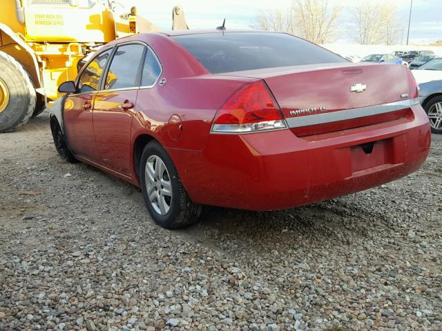 2G1WB58K181217038 - 2008 CHEVROLET IMPALA LS RED photo 3