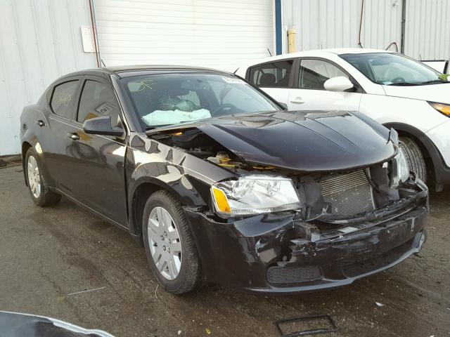 1C3CDZAB1DN651883 - 2013 DODGE AVENGER SE BLACK photo 1