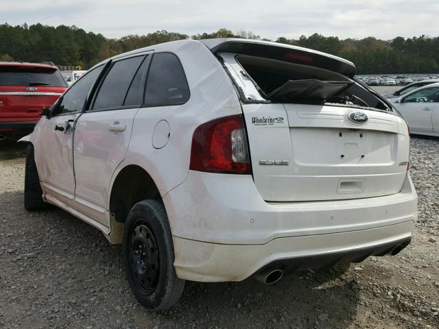 2FMDK3AK5DBC84514 - 2013 FORD EDGE SPORT WHITE photo 3