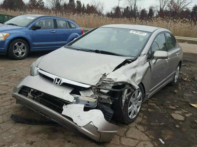 1HGFA16536L026052 - 2006 HONDA CIVIC LX Marrón foto 2