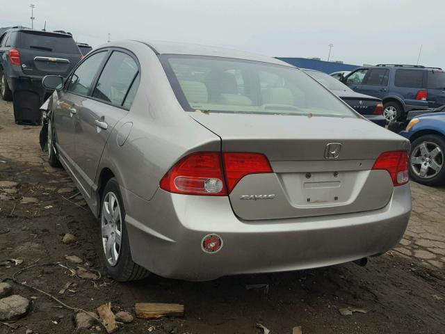 1HGFA16536L026052 - 2006 HONDA CIVIC LX TAN photo 3