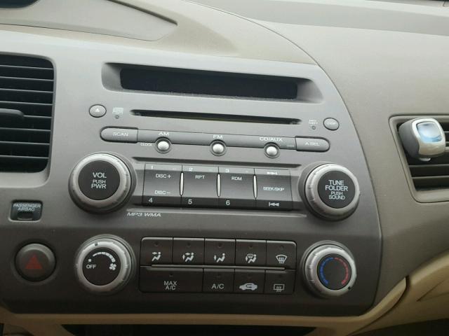 1HGFA16536L026052 - 2006 HONDA CIVIC LX Marrón foto 9