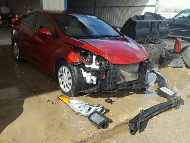 5NPDH4AE7DH192327 - 2013 HYUNDAI ELANTRA GL RED photo 1