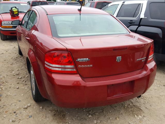 1B3CC4FB3AN100054 - 2010 DODGE AVENGER SX RED photo 3