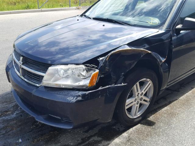 1B3LC56R68N685578 - 2008 DODGE AVENGER SX BLUE photo 9