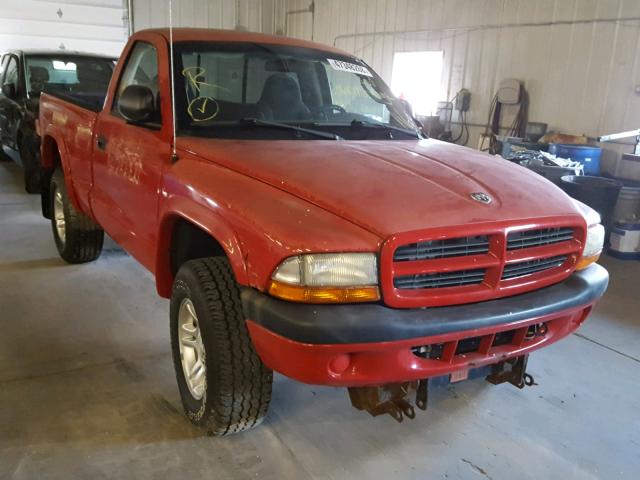 1B7GG36N02S514646 - 2002 DODGE DAKOTA SPO RED photo 1