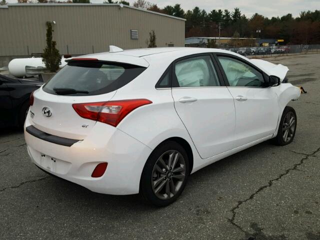 KMHD35LH1GU307652 - 2016 HYUNDAI ELANTRA GT WHITE photo 4