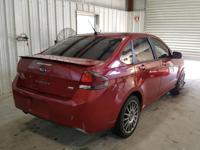 1FAHP3GN4AW210056 - 2010 FORD FOCUS SES RED photo 4