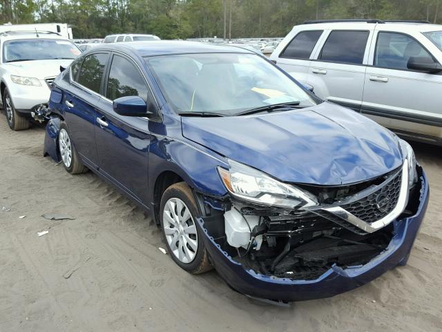 3N1AB7AP8GL661133 - 2016 NISSAN SENTRA S BLUE photo 1