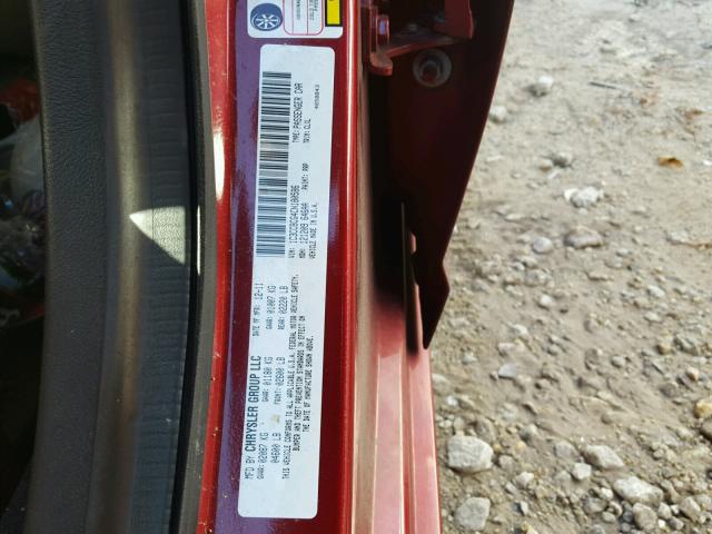 1C3CCBCG4CN180586 - 2012 CHRYSLER 200 LIMITE RED photo 10