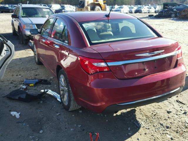 1C3CCBCG4CN180586 - 2012 CHRYSLER 200 LIMITE RED photo 3