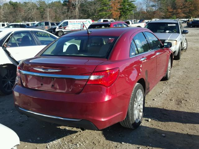 1C3CCBCG4CN180586 - 2012 CHRYSLER 200 LIMITE RED photo 4