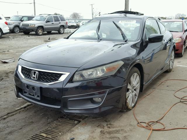 1HGCS22828A010820 - 2008 HONDA ACCORD EXL BLACK photo 2