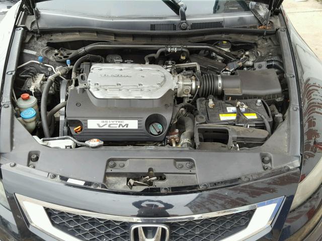 1HGCS22828A010820 - 2008 HONDA ACCORD EXL BLACK photo 7