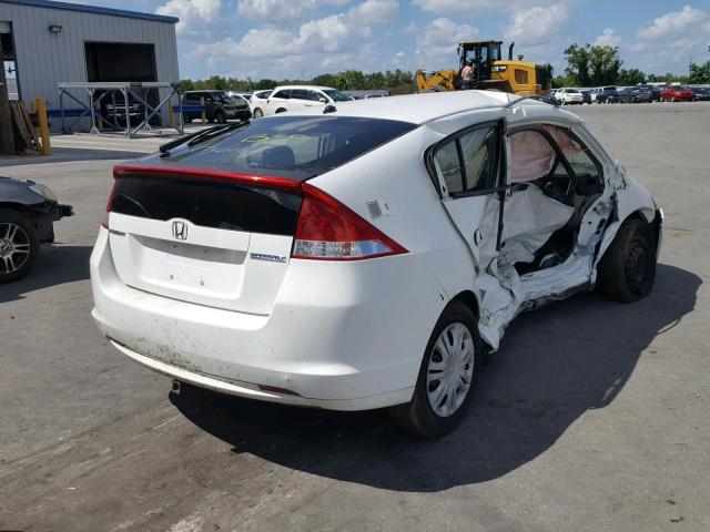 JHMZE2H31BS007466 - 2011 HONDA INSIGHT WHITE photo 4