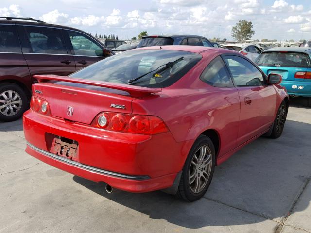 JH4DC53846S006340 - 2006 ACURA RSX RED photo 4