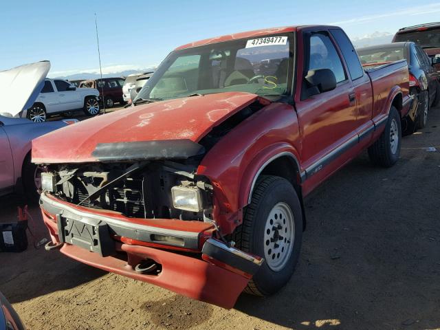 1GCDT19X7TK107926 - 1996 CHEVROLET S TRUCK S1 RED photo 2