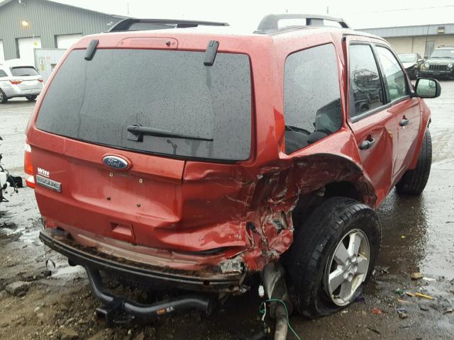 1FMCU0D72AKC29046 - 2010 FORD ESCAPE XLT RED photo 4