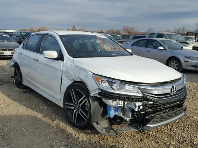 1HGCR2F53GA123671 - 2016 HONDA ACCORD SPO WHITE photo 1