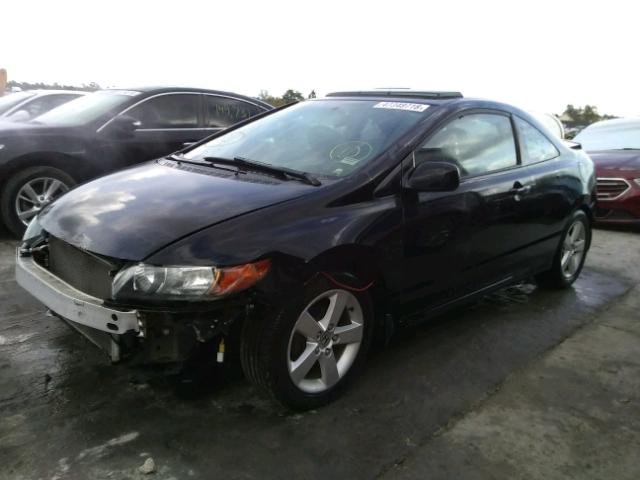 2HGFG129X8H531836 - 2008 HONDA CIVIC EXL BLACK photo 2