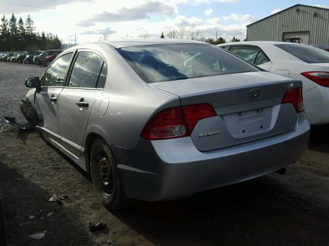 1HGFA16317L801156 - 2007 HONDA CIVIC DX SILVER photo 3