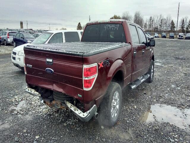 1FTFW1EV6AFA99747 - 2010 FORD F150 SUPER MAROON photo 4