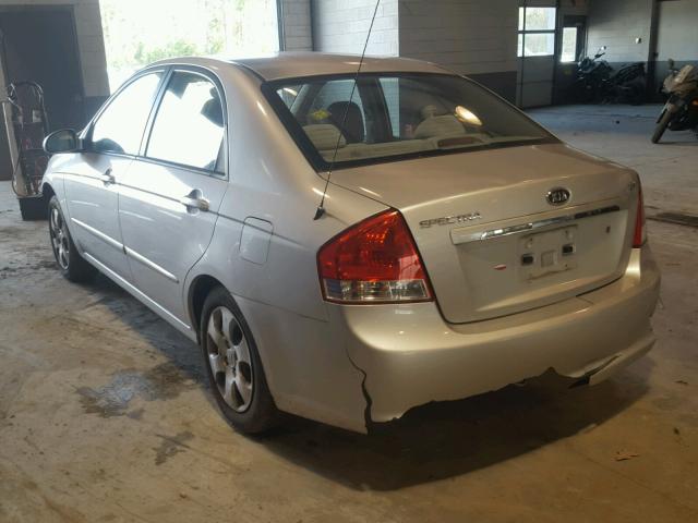 KNAFE221095667841 - 2009 KIA SPECTRA EX SILVER photo 3