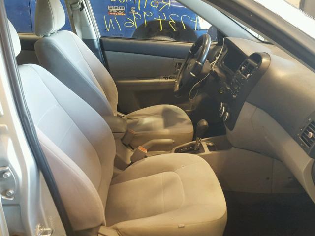 KNAFE221095667841 - 2009 KIA SPECTRA EX SILVER photo 5