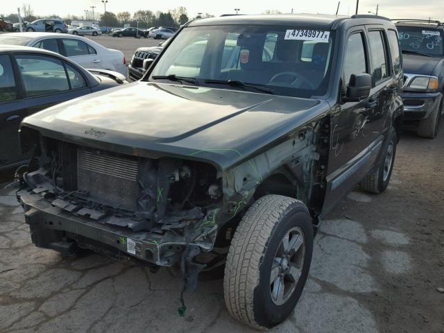 1J8GP28KX8W196297 - 2008 JEEP LIBERTY SP GREEN photo 2