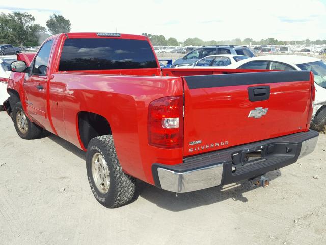 1GCEC14087Z572808 - 2007 CHEVROLET SILVERADO RED photo 3