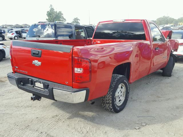 1GCEC14087Z572808 - 2007 CHEVROLET SILVERADO RED photo 4