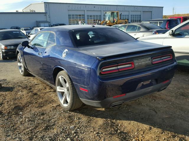 2C3CDZAG6FH713107 - 2015 DODGE CHALLENGER BLUE photo 3