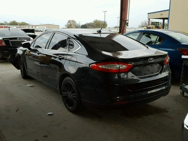 3FA6P0HD7ER296516 - 2014 FORD FUSION SE BLACK photo 3