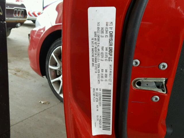 1C3CDFBAXDD152574 - 2013 DODGE DART SXT RED photo 10