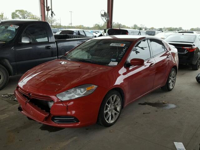 1C3CDFBAXDD152574 - 2013 DODGE DART SXT RED photo 2