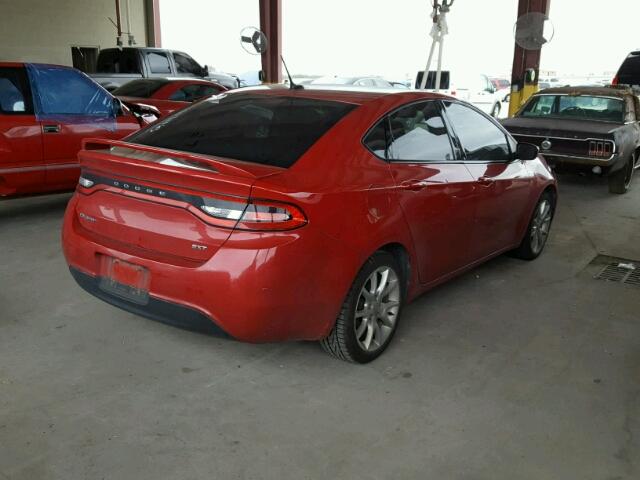 1C3CDFBAXDD152574 - 2013 DODGE DART SXT RED photo 4