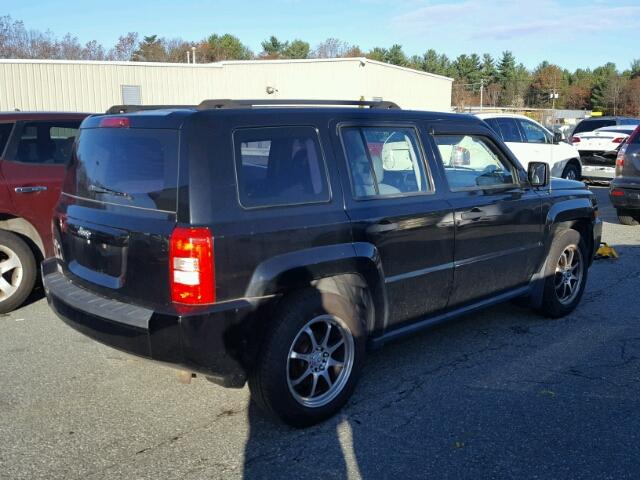 1J8FF28W77D345101 - 2007 JEEP PATRIOT SP BLACK photo 4