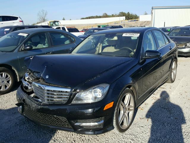 WDDGF5HB8DA783249 - 2013 MERCEDES-BENZ C 350 BLACK photo 2