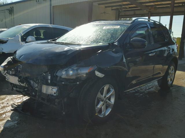 JN8AZ18W09W203915 - 2009 NISSAN MURANO S BLACK photo 2