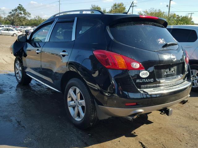 JN8AZ18W09W203915 - 2009 NISSAN MURANO S BLACK photo 3