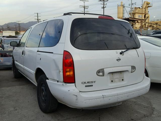 4N2XN11T8XD817103 - 1999 NISSAN QUEST SE WHITE photo 3